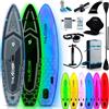 THUNDER PRO LED SUP Board 320 cm con Sedile da Kayak - Stand Up Paddle Board Gonfiabile con Illuminazione RGB LED, Pompa, Pagaia e Zaino - Set SUP fino a 150 kg per Adulti (LUMOS)