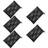 HOMSFOU Borsa Rete Nera Resistente 5 Pezzi in Poliestere Coulisse Elastica per Attività Sportive All'aperti per Palline da Golf e Tennis e Conservazione Quotidiana