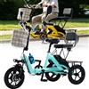 Generic Triciclo elettrico a 3 ruote per adulti, capacità di carico 200 kg, velocità massima 20 km/h, autonomia 40 km, sedile posteriore, faro a LED, specchietto retrovisore, clacson, display LCD, c