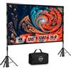 LEORFI Schermo Proiettore 120 Pollici 4K HD 16:9 Con Treppiede Borsa Portatile Esterno