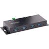 Startech.Com Hub USB 3.0 Industriale Black 4 porte 5G4AINDNP USB A HUB