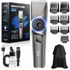 JEETIF Tagliacapelli professionale, tagliacapelli USB C, display LED da uomo, IPX6, impermeabile, < 65 dB, set professionale Barber per uomo a casa e barbiere, kit USB C