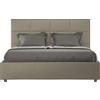 ITYHOME - Letto matrimoniale francese contenitore imbottito 140x210 Pelle finta cappuccino Mika