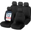 upgrade4cars Set di coprisedili universali per auto Upgrade4cars | Coprisedili per sedili anteriori e sedili posteriori | Coprisedili neri | Accessori per auto, decorazioni per interni | Regali per donne e uomini