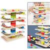 Rampa per Palline in Legno con 4 Mini Palline Montessori, Ottimo Regalo