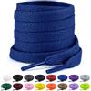 Shecret Lacci Scarpe, 2 Paia Lacci Piatti per Sneakers, Lacci e Stringhe Sportivi Piatti da 8mm Per Scarpe da Ginnastica, Corsa, Adulti, Bambini, Poliestere (Blu reale, 120 cm - 2 Paar)