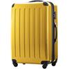 Hauptstadtkoffer ALEX Trolley Rigido Espandibile 75 cm (119 L) con Lucchetto TSA, Valigia da Viaggio Robusta con 4 Ruote Doppie, Giallo