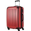 Hauptstadtkoffer ALEX Trolley Rigido Espandibile 65 cm (74 L) con Lucchetto a Combinazione, Valigia da Viaggio Robusta con 4 Ruote Doppie, Red