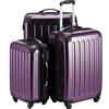 Hauptstadtkoffer Crumpler - Alex - Set di 3 valigie (S, M & L), 235 litri, Colore Viola