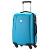 HAUPTSTADTKOFFER - Wedding - Bagaglio a mano Valigia Trolley da Cabina rigido TSA ABS 4 ruote, 55 cm, 42 litri, Blu Ciano
