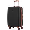 HAUPTSTADTKOFFER - Wannsee - Valigia da viaggio rigida e legera, media 68 cm, Trolley ABS, TSA, 63 litri, Nero