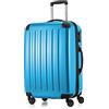 HAUPTSTADTKOFFER - Valigia Rigida Alex, 4 Doppie ruote, Taglia 65 cm, 74 Litri, Colore Blu ciano