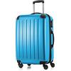 HAUPTSTADTKOFFER - ALEX - Valigia rigida, Trolley espandibile, Bagaglio con 4 ruote doppie, TSA, 75 cm, 119 litri, Ciano