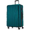SUITLINE Valigia grande 76 x 53 x 31 cm ABS rigida espandibile (96-110 L) con lucchetto TSA 4 ruote doppie manico telescopico trolley viaggio, AquaVerde