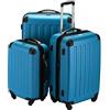 HAUPTSTADTKOFFER - Spree - Bagaglio a mano Valigia Trolley da Cabina rigido TSA ABS 4 ruote, 55 cm, 42 litres, Ciano