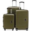 Hauptstadtkoffer Mitte - Set di 3 Valigie - Valigia Bagaglio a Mano 55 cm, Valigia Media 68 cm + Valigia da Viaggio Grande 77 cm, Guscio Rigido ABS, TSA, Avocado