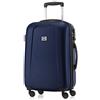 HAUPTSTADTKOFFER - Wedding - Bagaglio a mano Valigia Trolley da Cabina rigido TSA ABS 4 ruote, 55 cm, 42 litri, Blu Scuro