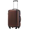 Hauptstadtkoffer ALEX Trolley Bagaglio a Mano 55x38x23 cm, 42 L, Lucchetto TSA, Rigido Espandibile PC/ABS, 3,2 kg, 4 Ruote Doppie, Marrone