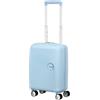 American Tourister Soundbox Mini - Maleta Infantil 47 x 32 x 21 cm, 22 L - Maleta Rígida de Mano, apta para la mayoría de aerolíneas incl. EasyJet - Ligera con 4 ruedas, Azul (Pastel Blue)