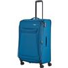 travelite valigia a 4 ruote misura L con lato morbido, serie di valigie CHIOS con piega ad espansione + protezione bordi, trolley in look senza tempo, 78 cm, 90 - 97 litri