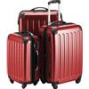 Hauptstadtkoffer - Alex - Set di 3 valigie (S, M & L), 235 litri, Colore Rosso