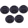 TINEASUR 5 Pezzi Copriobiettivo Anteriore in Plastica Resistente da 58mm, Tappo Protettivo per Obiettivo, Compatibile con Fotocamere Digitali, Protegge da Umidità e Graffi