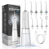 Boston Tech Ultracare Plus - Irrigatore orale professionale con 5 modalità, 8 ugelli, serbatoio acqua da 250 ml, ricaricabile tramite USB, borsa da viaggio inclusa (bianco)