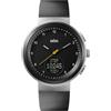 Braun Orologio analogico al quarzo con display digitale con calendario e conteggio dei passi, quadrante nero e cinturino in gomma siliconica nera, cassa in acciaio inox da 45 mm, modello BN0299NBKBKG