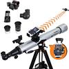Celestron 22451 StarSense Explorer LT 80AZ compatibile con app per smartphone Telescopio - Funziona con l'app StarSense per aiutarti a trovare stelle e pianeti - Compatibile con iOS/Android