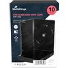MediaRange 10 custodie Mediarange per cd e dvd, 7mm slim con tasca trasparente per copertina come film e videogiochi di alta qualità