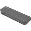 DIGITUS KVM Switch DisplayPort - Display singolo a 4 porte - 4 PC 1 Monitor - 1x Mouse, tastiera e audio per 4 computer - UHD 4K@60Hz (4096 x 2160p) - Hot-Key KVM Switch - 2x Hub USB 3.0 - Nero