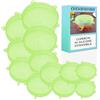 Didarenba Coperchi in Silicone Estensibile 12 Pezzi Verde | Dimensioni Diverse, Lavabili in Lavastoviglie