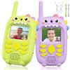 Wiorhix Video Walkie Talkie Bambini con Doppia Fotocamera, 2 Pezzi Walkie Talkie Ricaricabili, Lungo Raggio & 4 Effetti Vocali Giocattoli, Compleanni Regalo per Bambini & Bambine dai 3 ai 12 Anni