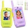 Wiorhix Video Walkie Talkie Bambini, 2 Pezzi Walkie Talkie Ricaricabili, Lungo Raggio & 4 Effetti Vocali Giocattoli, Compleanni Regalo per Bambini & Bambine dai 3 ai 12 Anni