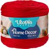 Utopia Crafts Home Decor Fettuccia per Uncinetto, 300g Filo T-Shirt Spesso Morbido Elastico per Cestini Borse Tappeti, Filo Tessuto per Principianti, Decorazione Casa, Macramè (Rosso Vivo)
