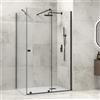 KAMALU Box doccia frameless 70x140 colore nero anta scorrevole | KNM4000W-N