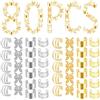 FIQLUL 80 Pezzi Anelli per Capelli Oro e Argento, Gioielli per Capelli Treccine Africane in Alluminio Flessibile, Accessori Decorativi per Dreadlocks e Acconciature Hip Hop per Donna e Uomo