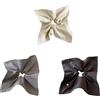 Jiujiutu 3 pezzi elastici per capelli donna elastico retrò strisce dei capelli seta grandi asciugamani quadrati fascia accessori scrunchies senza crespo hair band