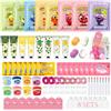 Erinde Set Spa Party da 80 Pezzi per Ragazze, Idee Regalo Donna, Accessori Spa con Maschere Viso per la Cura della Pelle, Crema Mani, Balsamo Labbra e Maschera Labbra, Set Regalo per Donne