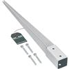 KOTARBAU® Supporto per Pali in Legno - da Infissione - 60 cm - Acciaio Zincato - Argento - 46 x 46 mm - Staffe per Pali in Legno - Robusta - Resistente