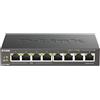 D-link dgs-1008p switch di rete non gestito gigabit ethernet (10/100/1000) supporto power over ethernet (poe) nero