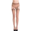 Yummy Bee - Silky Calze per Reggicalze Donna - Calze Velate con Cuciture Posteriori e Tacco Cubano - Taglia Forte 36-46 (Nudo, M)