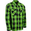 Milwaukee Leather Mng11656 Uomo Nero, Verde Manica Lunga Flanella, Multi, L