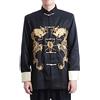 Generic Cinese Capodanno Uomini Tradizionale Tang Giacca Kung Fu Wing Chun Uniforme Festa di Nozze Manica Lunga Top Coat, 49# Nero, Large