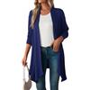 MSIYOW Cardigan Donna Lungo Manica Lunga Cardigan Leggero Estivo Autunnale Coprispalle Elegante Casual (S, Blu Scuro)