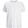 JACK & JONES JACK&JONES PLUS Jjeorganic Basic Tee SS O-Neck Noos PS T-Shirt, Bianco, XXL Plus Uomo