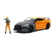 Jada - Naruto 2009 Nissan GT-R, 253255054, +8 anni, in metallo pressofuso, in scala 1:24, sistema a ruota libera, parti apribili, personaggio Naruto da 4 cm