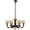 Elyebxj Mini lampadario per casa delle bambole - Modello di illuminazione per casa delle bambole in scala 1/12, elegante decorazione sospesa per accessori per e scena in miniatura (non eme