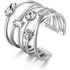 Brosway Anello Donna, Anello a Fascia in Ottone e Cristalli | Collezione Affinity - BFF124B
