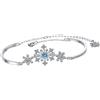 Ciieeo Bracciale in Rame Fiocco a Forma di Fiocco di Neve, Comodo e Creativo, Decorazione Delicata per Polso di Studenti